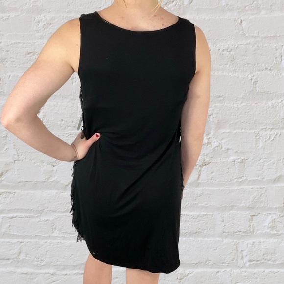 Romeo & Juliet amazing black fun cotton dress with fun fringe - Picture 5 of 7